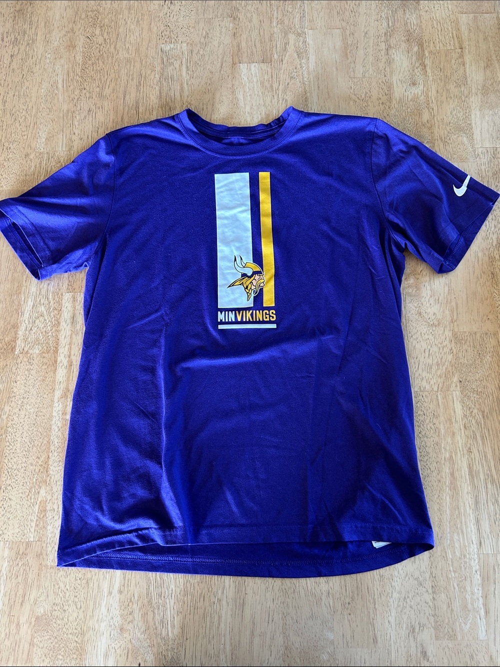 Nike Purple Minnesota Vikings Graphic Tee with Yellow Accent